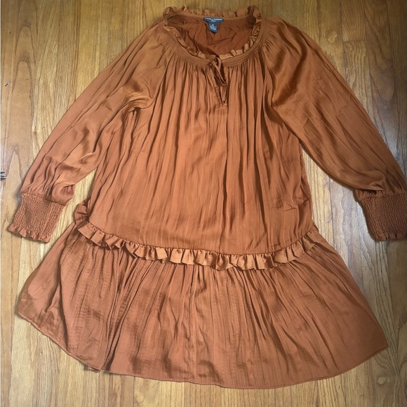 Chelsea & Theodore Terracotta Long Sleeve Dress - Picture 1 of 4